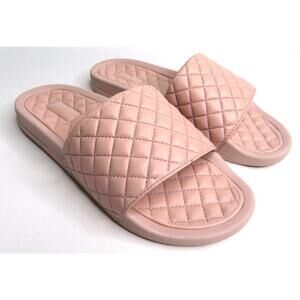 APL Athletic Propulsion Lab Rose Dust Lusso Quilted Leather Slides W 7